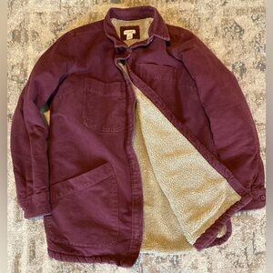 L.L. Bean Vintage Sherpa Lined Schacket - Women’s Small Oversized